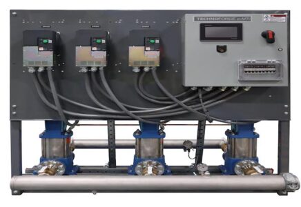 Bell & Gossett's TECHNOFORCE e-MTV Packaged Booster System for water delivery pressure.
